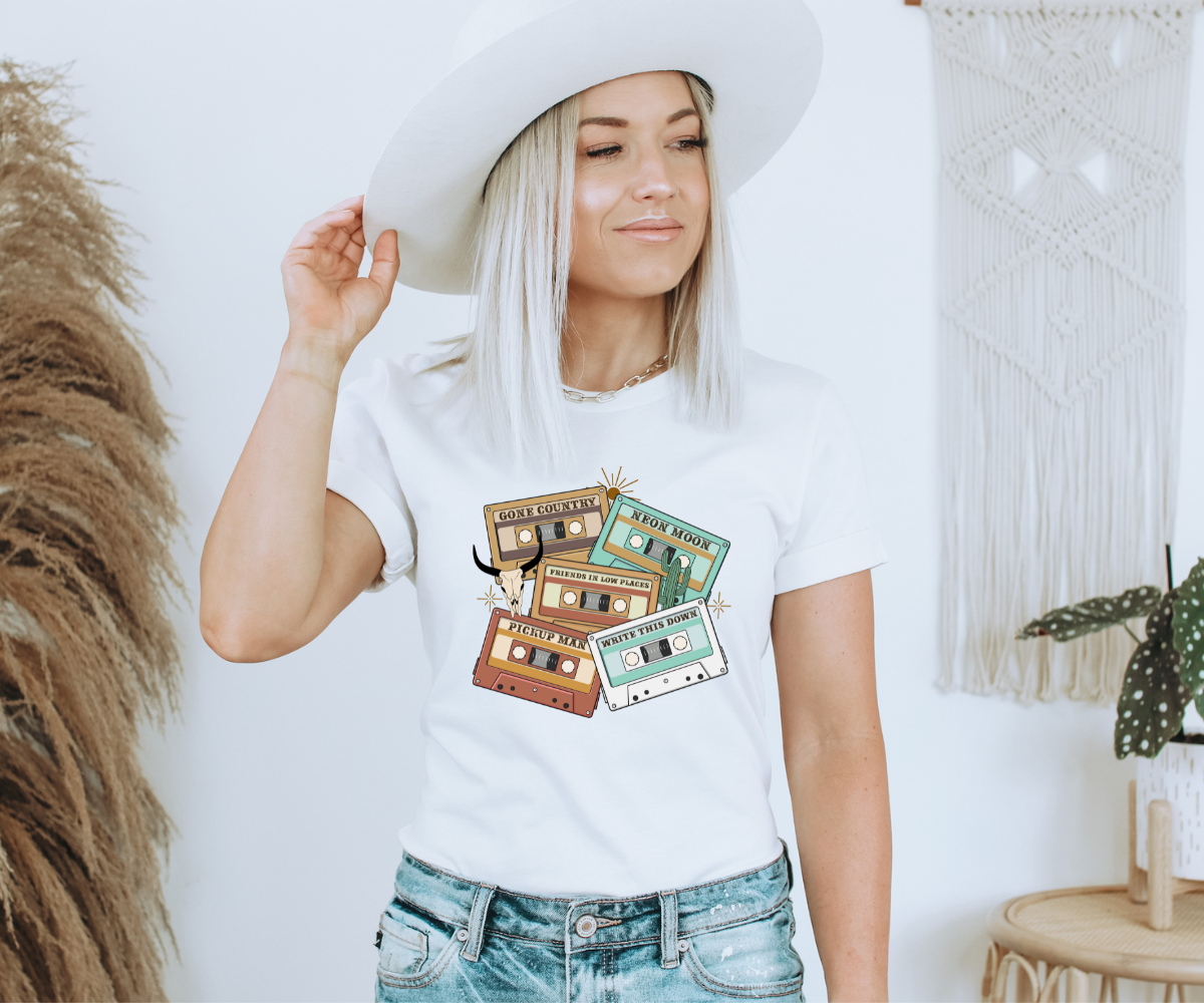Country Music Cassette Tape Tee