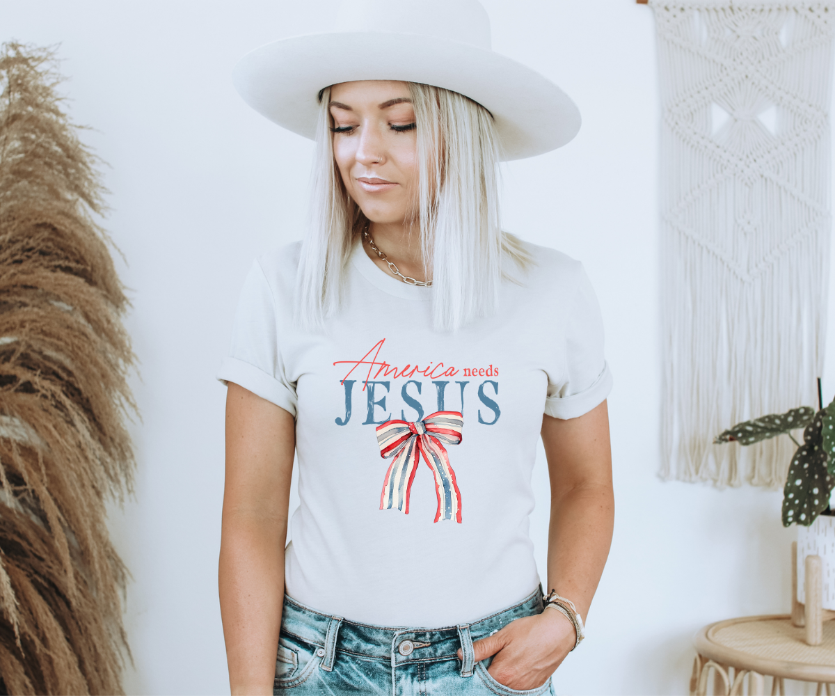 America Needs Jesus Tee