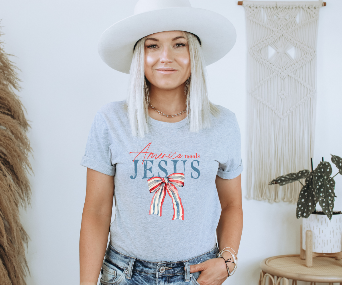 America Needs Jesus Tee