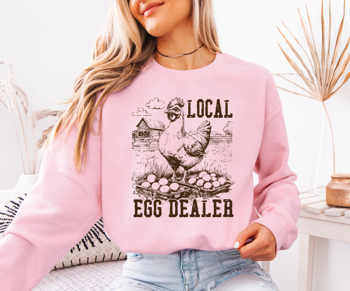 Local Egg Dealer Chicken (Brown) Sweatshirt