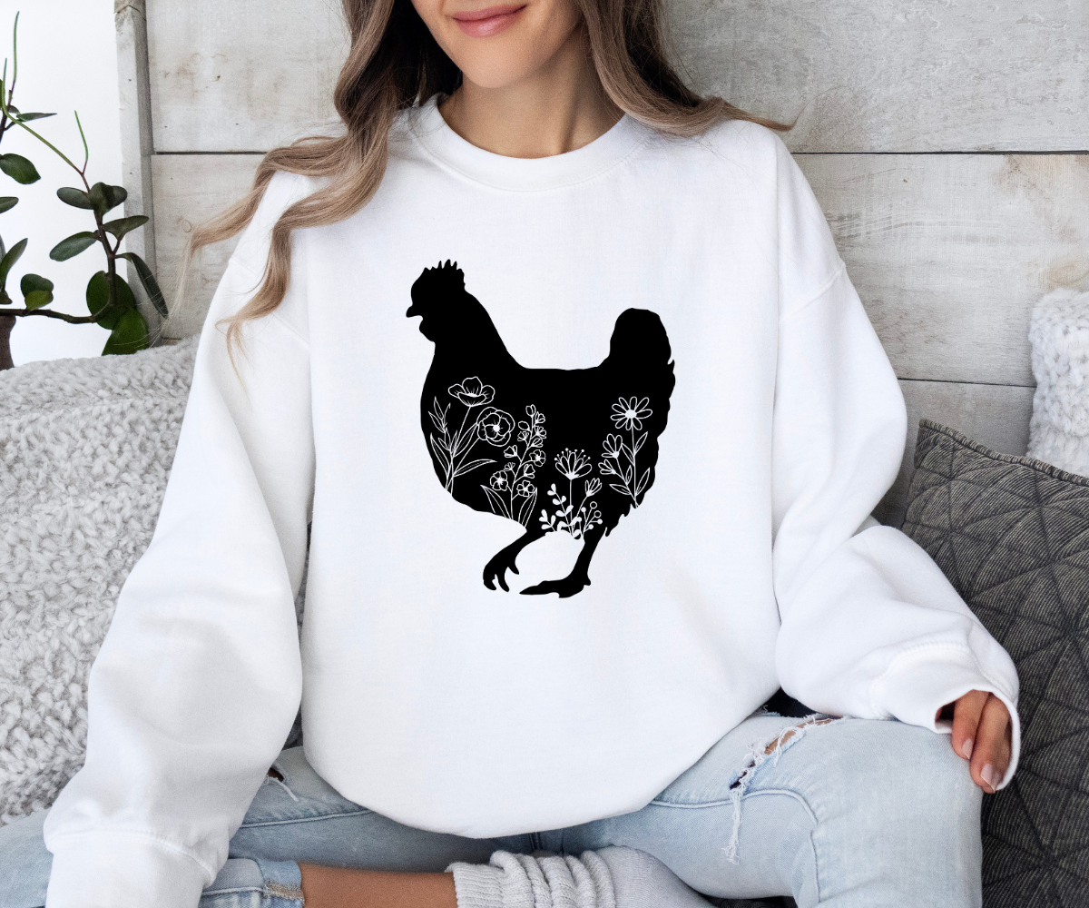 Floral Chicken Sweatshirt