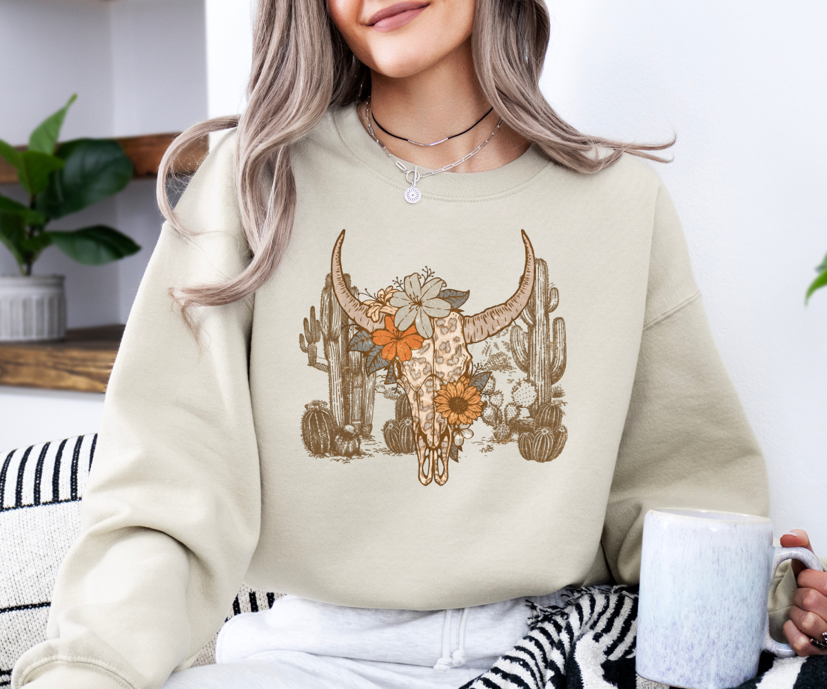 Desert Bloom Longhorn Sweatshirt