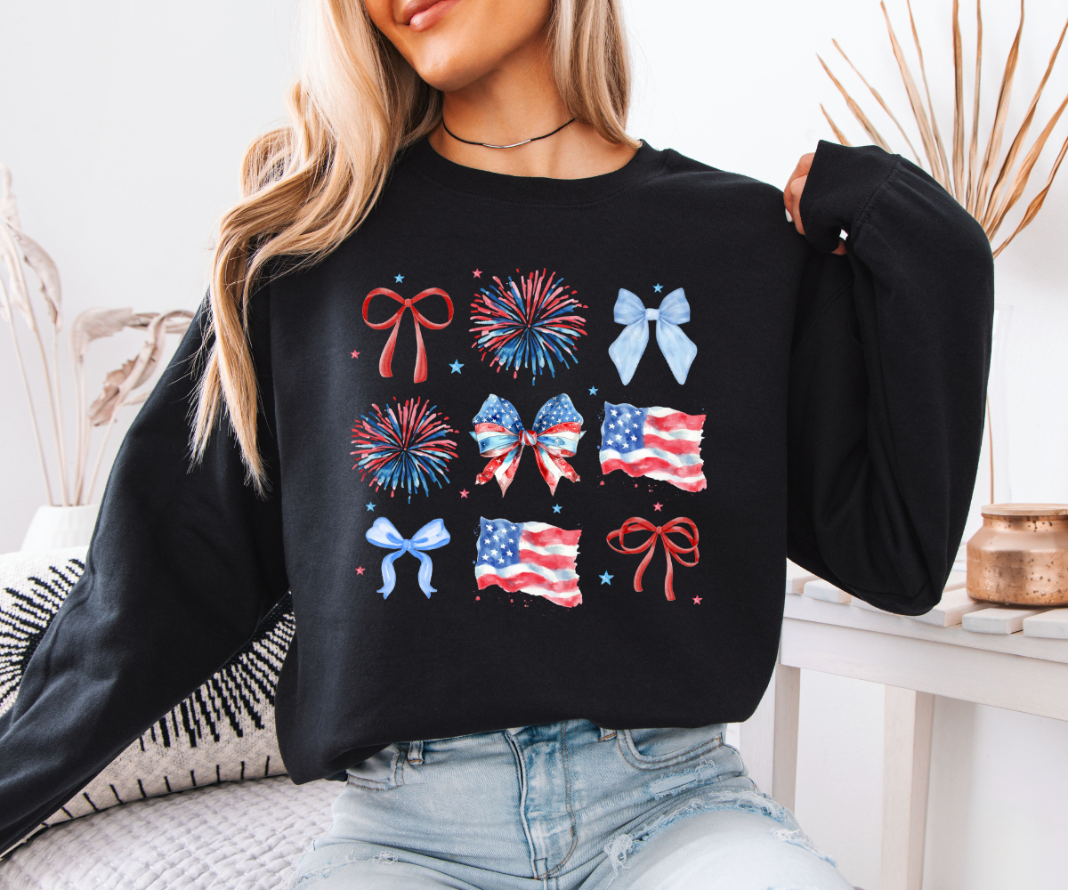 Red, White & Blue Graphic Sweatshirt