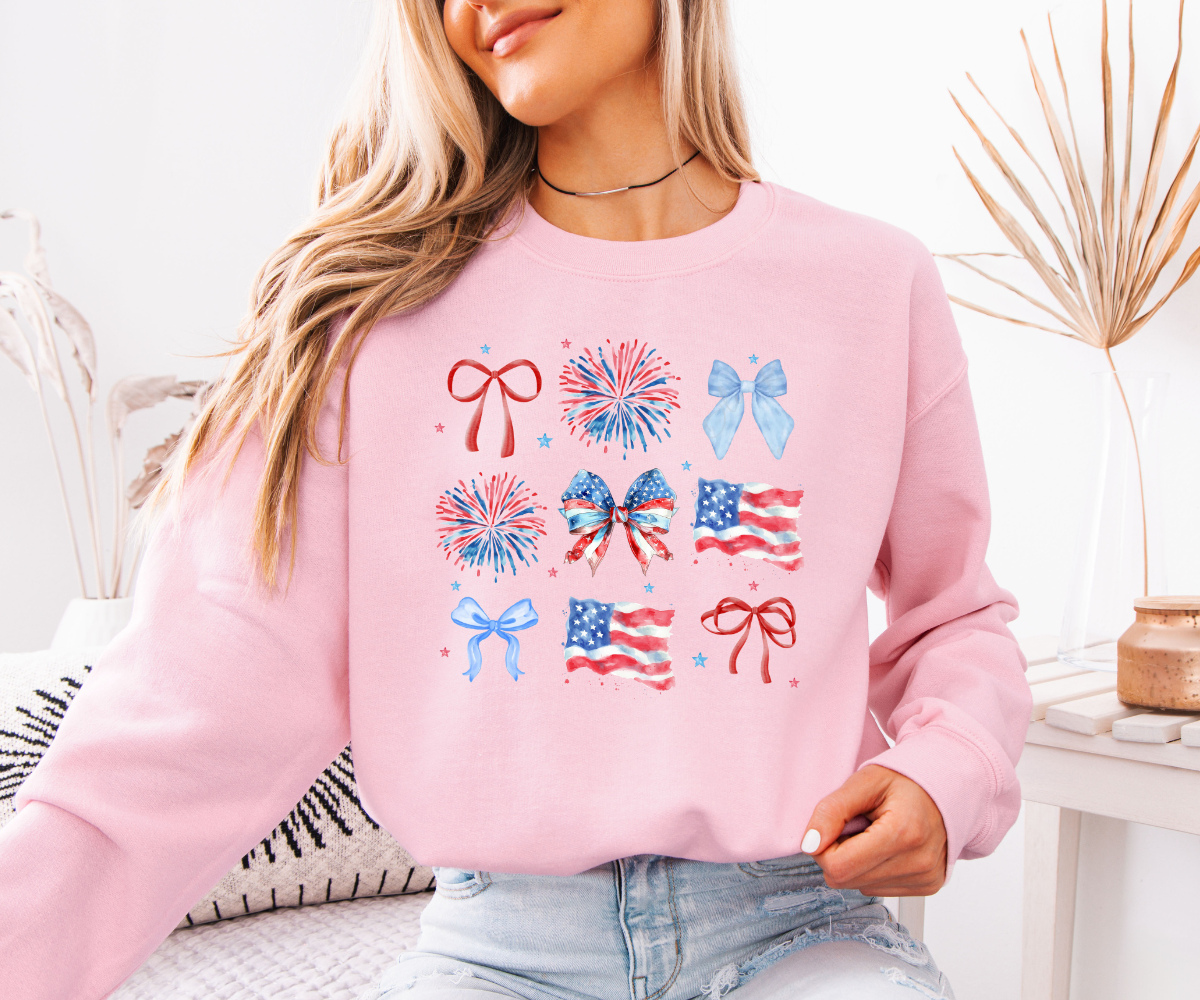 Red, White & Blue Graphic Sweatshirt