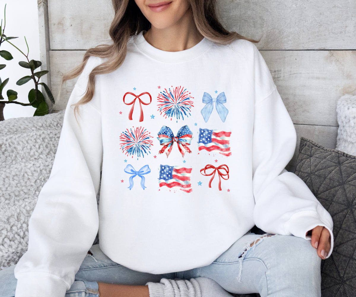 Red, White & Blue Graphic Sweatshirt