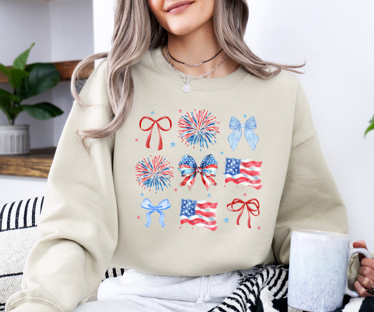 Red, White & Blue Graphic Sweatshirt