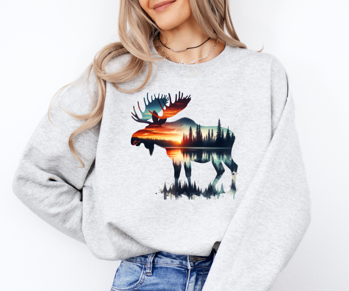 Moose Sunset Wilderness Sweatshirt