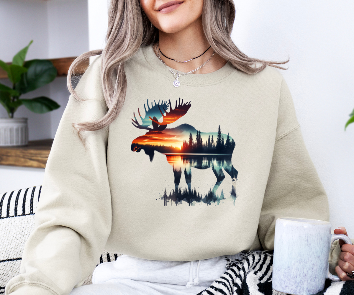 Moose Sunset Wilderness Sweatshirt