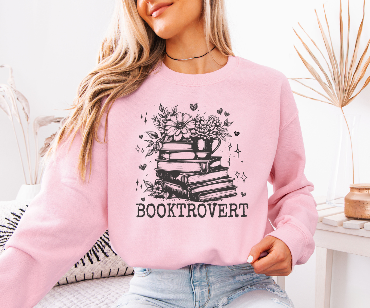 Booktrovert Floral Sweatshirt
