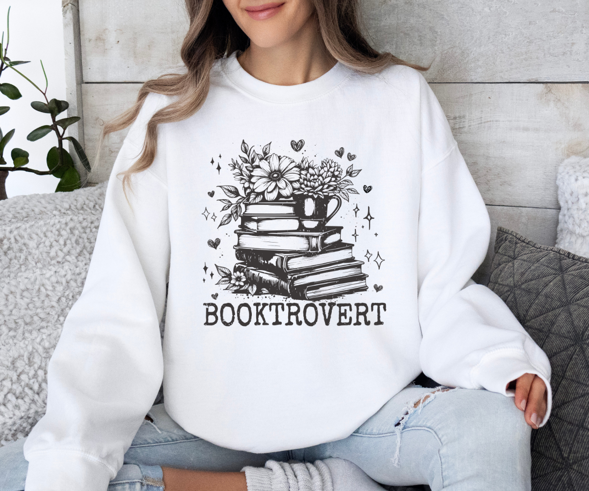 Booktrovert Floral Sweatshirt