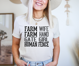 Farm Wife, Farm Hand, Gate Girl, Human Fence