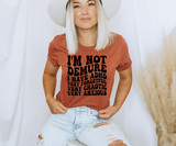 I’m Not Demure (ADHD Edition) Tee
