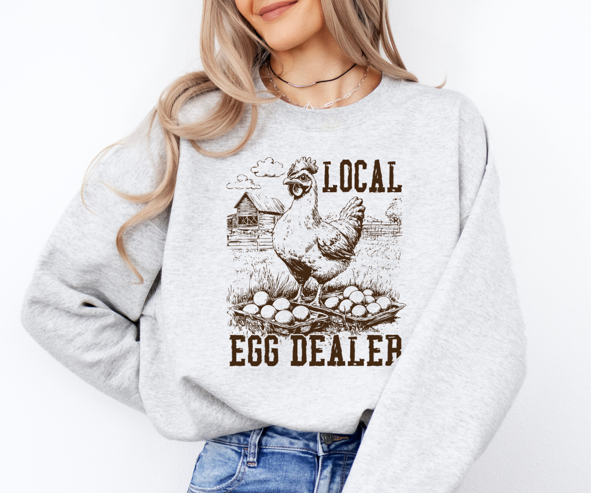 Local Egg Dealer Chicken (Brown) Sweatshirt