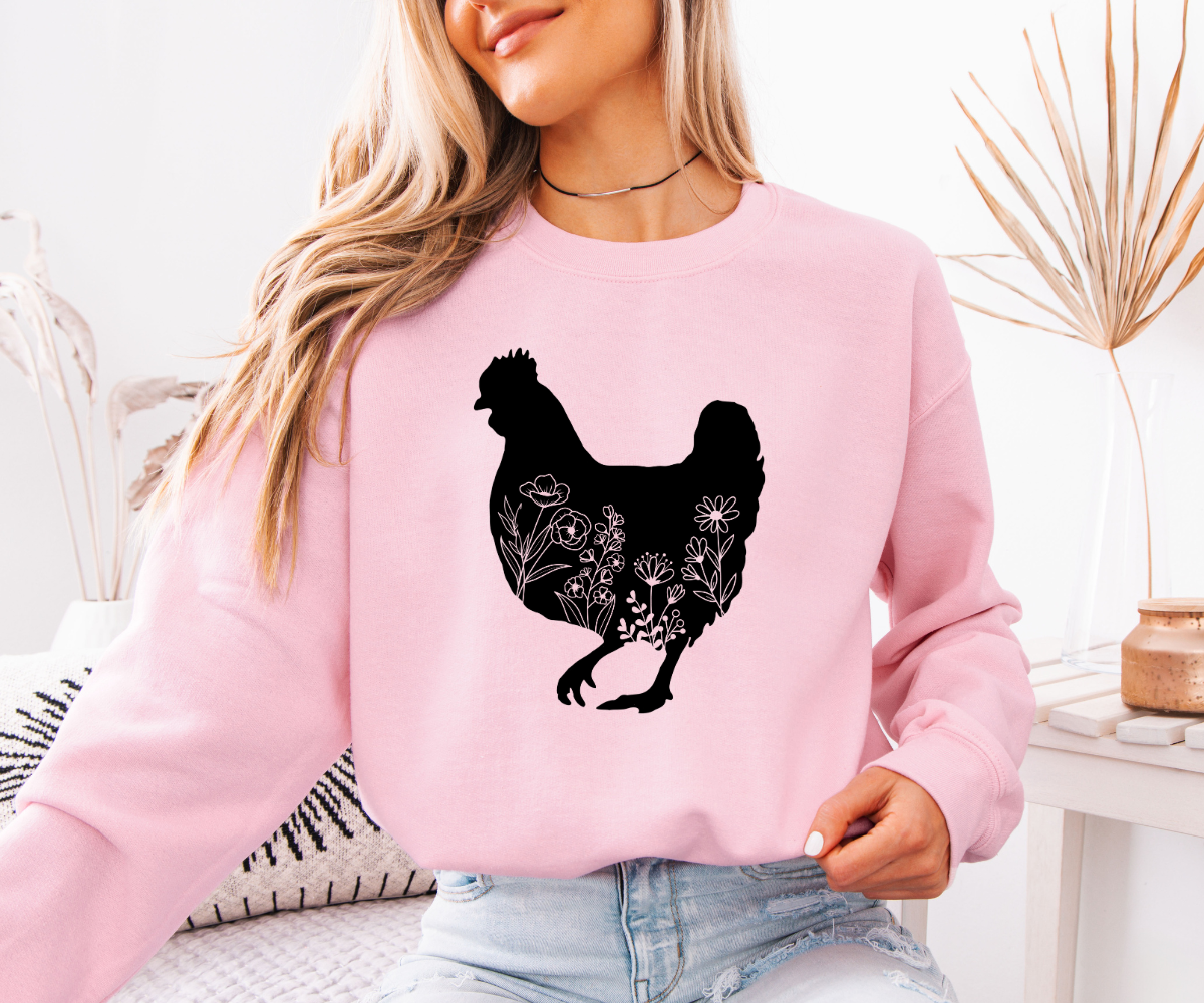 Floral Chicken Sweatshirt