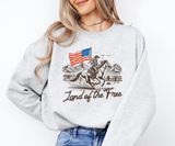 Land Of The Free Cowgirl Sweatshirt