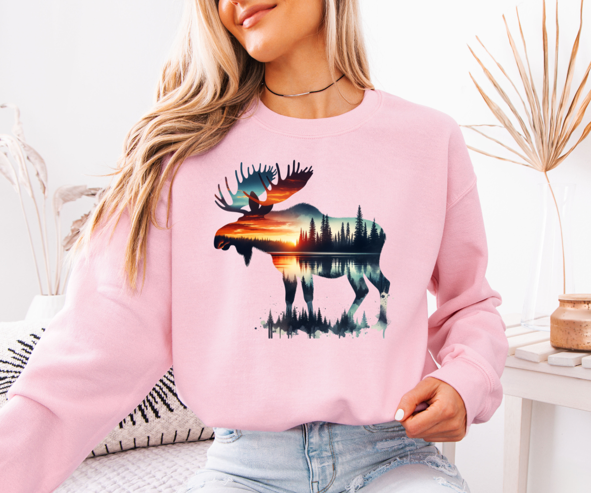 Moose Sunset Wilderness Sweatshirt