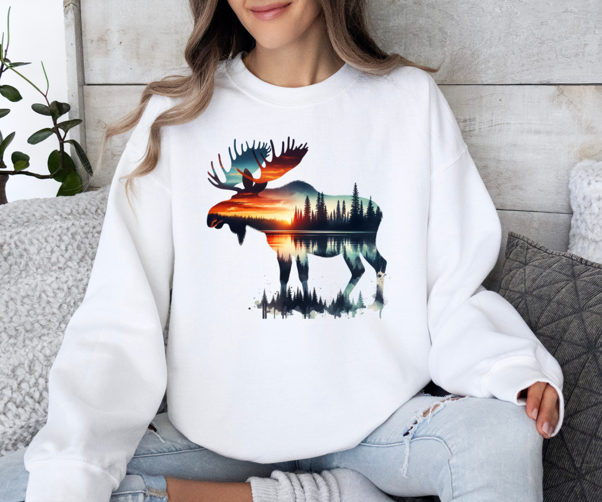 Moose Sunset Wilderness Sweatshirt