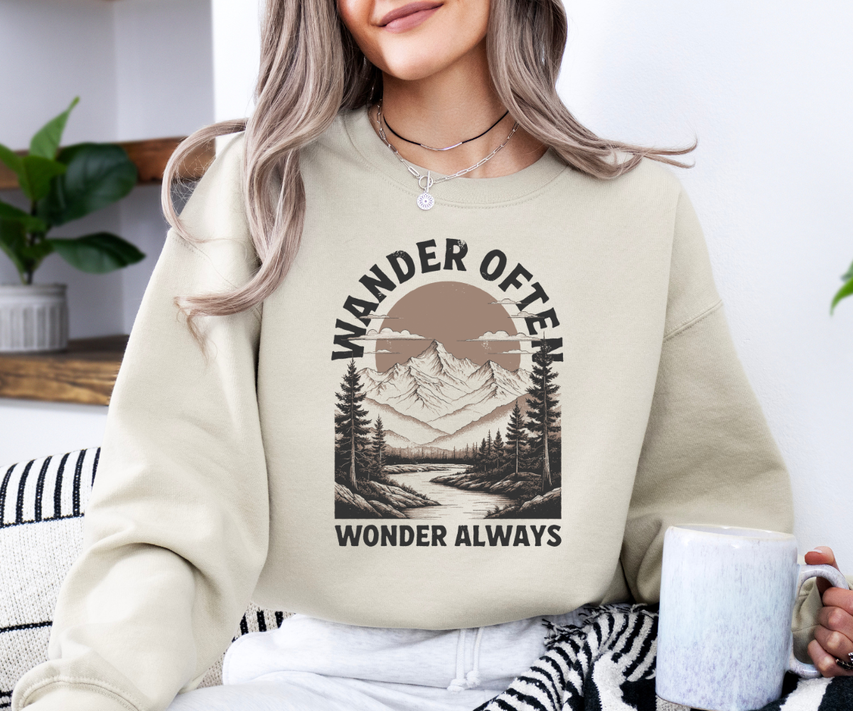 Wander Often Wonder Always Sweatshirt