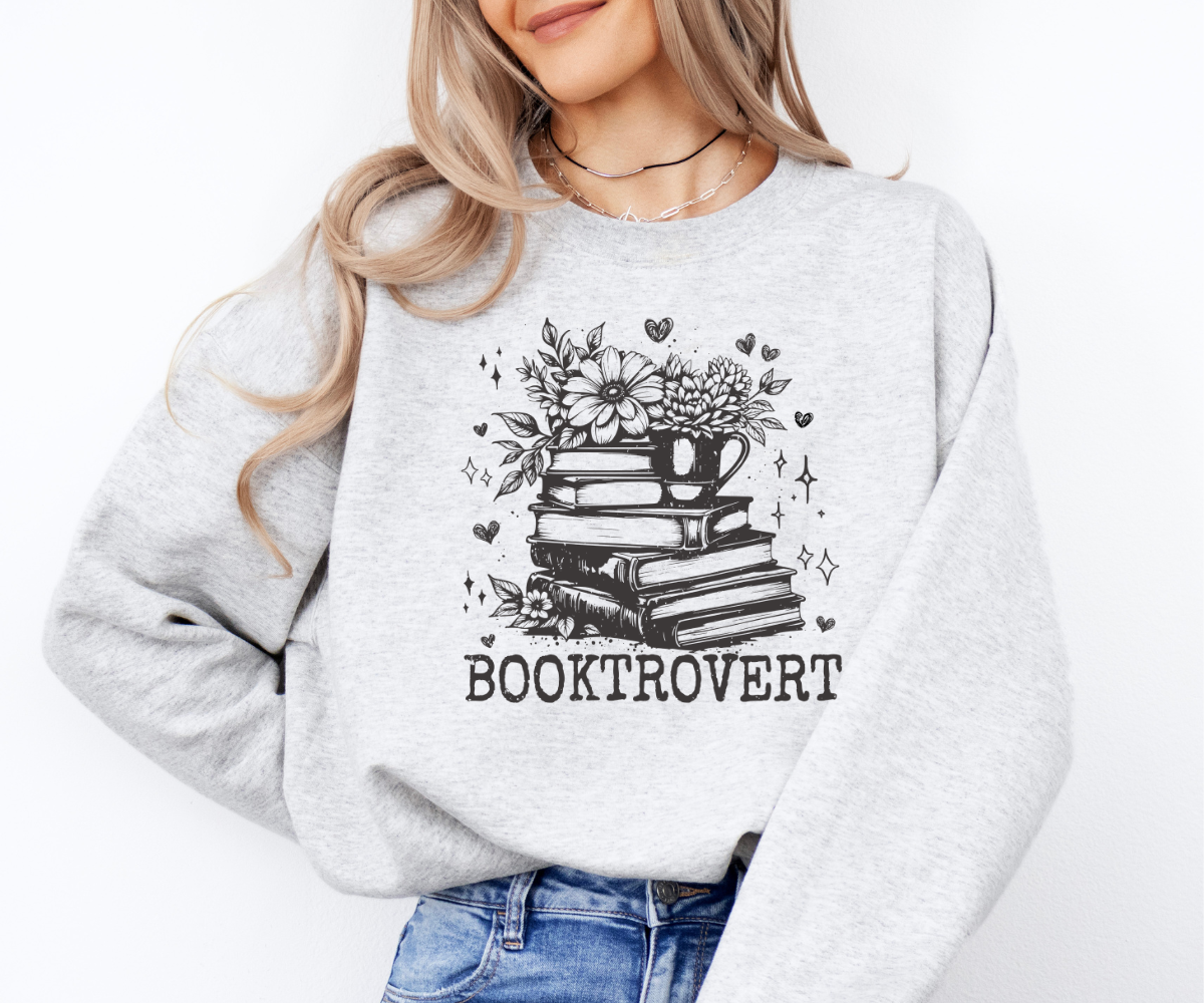 Booktrovert Floral Sweatshirt