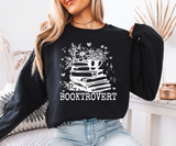 Booktrovert White Print Sweatshirt